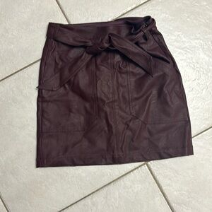 Faux leather skirt